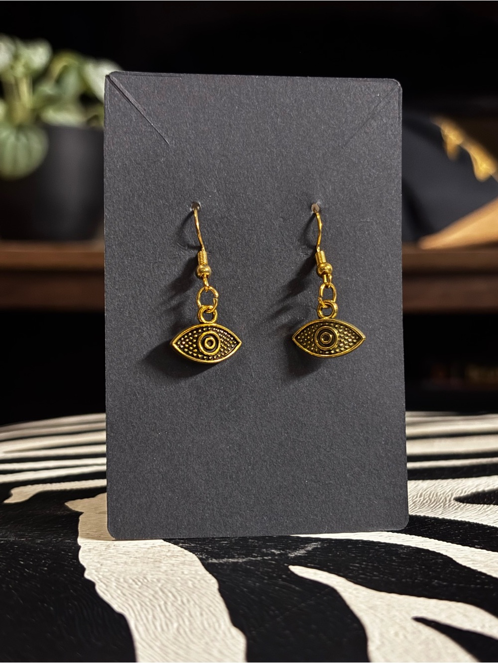 Gold Evil Eye Drop Earrings - Women Jewelry